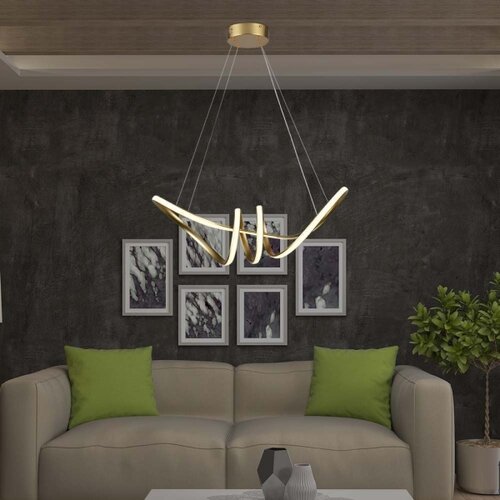  LED luster na sajli LED/24W/230V 3000K zlatni Slike