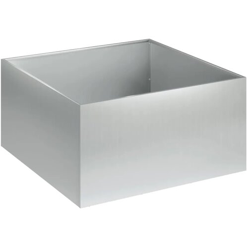  Vrtna saksija Srebrna 40 x 40 x 30 cm Pocinčani čelik - Pocinčani čelik 40 x 40 x 30 cm 1 Slike