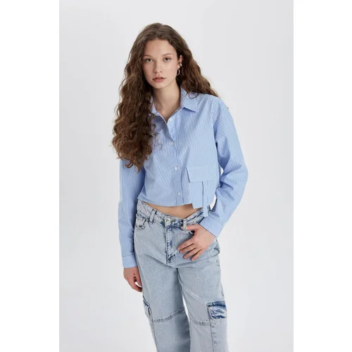 Defacto Oversize Fit Poplin Long Sleeve Shirt