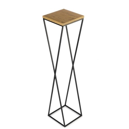  Stalak za cveće LOFT 100x24 cm crna/braon Slike