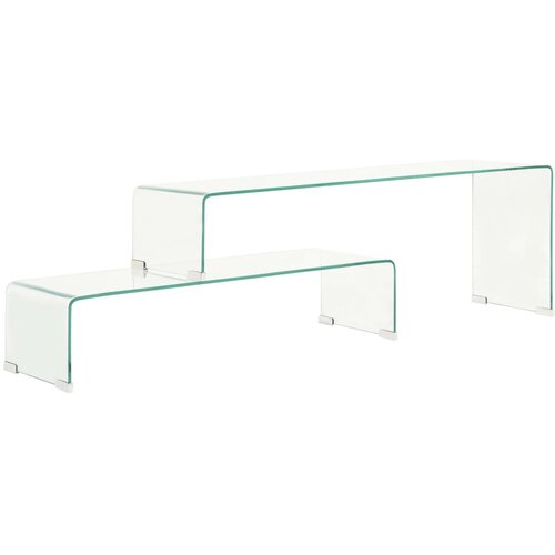 Furnova Komplet klubskih mizic 2 kosa 90x30x20 / 110x30x40 cm steklo, (21913389) Cene