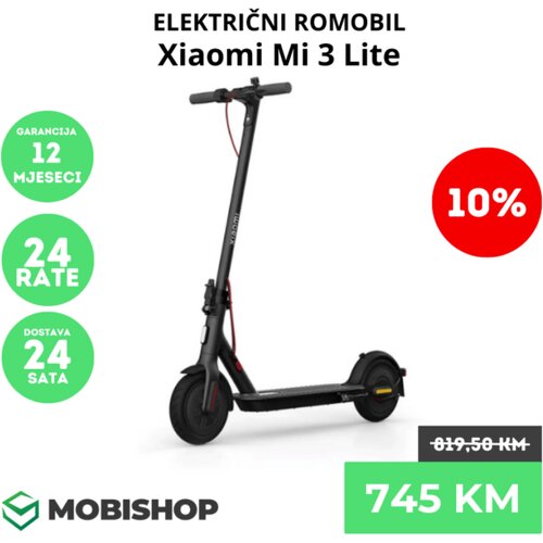 Garancija:12 mjeseci Xiaomi Mi Elektricni Skuter 3 Lite Crni Cijene