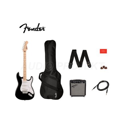 Fender EL. Gitara -SQUIER Sonic&amp;trade; Stratocaster&amp;reg; Black Pack Slike
