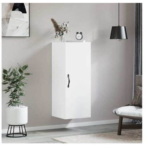 vidaXL Stenska omarica bela 34,5x34x90 cm inženirski les Cene