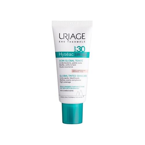 Uriage Hys&amp;eacute;ac 3-Regul Global Tinted Skincare dnevna krema za obraz za me&amp;scaron;ano kožo 40 ml unisex Slike