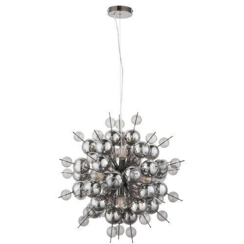  Endon 81583 - Visilica na sajli JOULES 9xE14/7W/230V sjajni hrom/zadimljeno staklo Slike