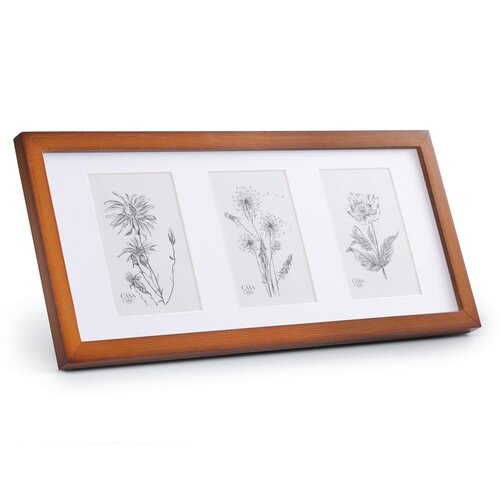 Casa Chic Moorgate, pravokotni okvir za slike, 1 okvir za 3 slike, 15 x 10 cm, nosilec, les Slike