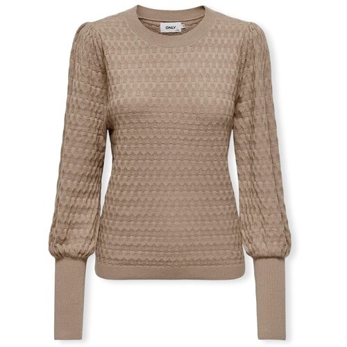 Only Puloverji Noos Faye Life Knit - Silver Mink Bež Cene