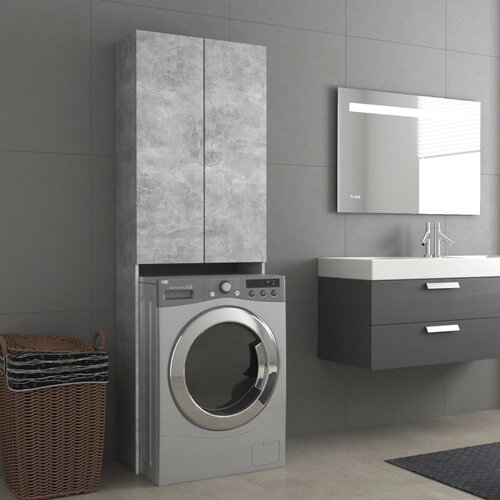 vidaXL omara za pralni stroj betonsko siva 64x25,5x190 cm Cene