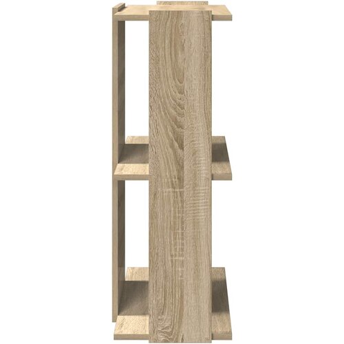  Regal za knjige s 3 razine boja hrasta 60x30x80 cm drveni Slike