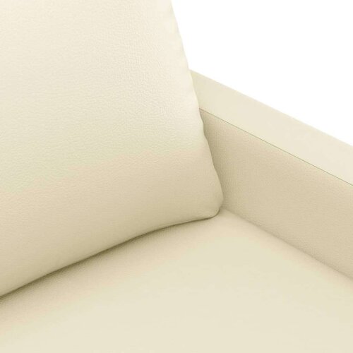 VidaXL 3-dijelni set sofa s jastucima krem od umjetne kože Slike