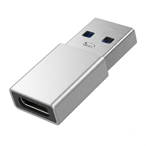 Blue Star Adapter USB-C Ženski v USB 3.0 Mo&amp;scaron;ki Visoka Hitrost 5Gbps, Srebrna, (5000276816) Slike