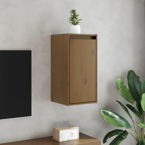 Furnova Stenska omarica 2 kosa medeno rjava 30x30x60 cm trdna borovina, (21950070) Slike