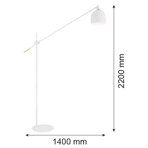  argon 4734 - podna lampa detroit 1xE27/15W/230V bela Slike