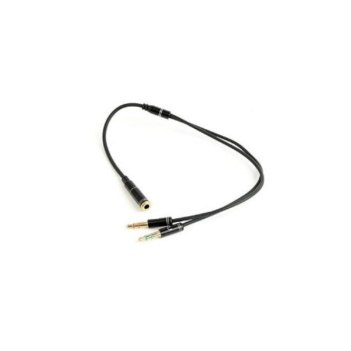 Gembird audio adapter za slu&scaron;alice 2&times;3,5mm 3pin to 1x 3,5 mm 4pin metal connector (mic/slu&scaron;alice), CCA-418M Cijene