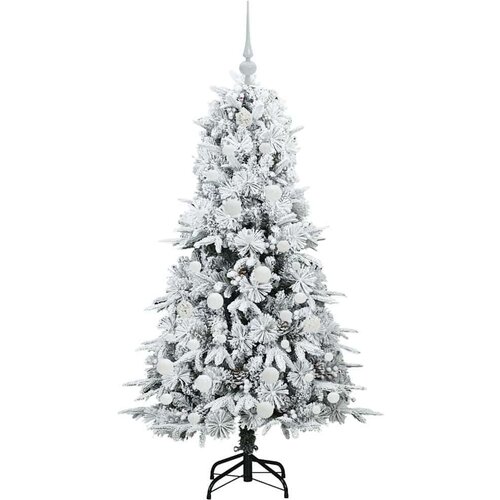 VidaXL Umjetno božićno drvce s nogom s stalakom Zelena 150 cm PE i PVC Slike