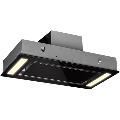 Klarstein Remy stropna napa, vgrajena napa, 90 cm EEK, A 630 m&amp;sup3;/h Touch LED, steklo Slike