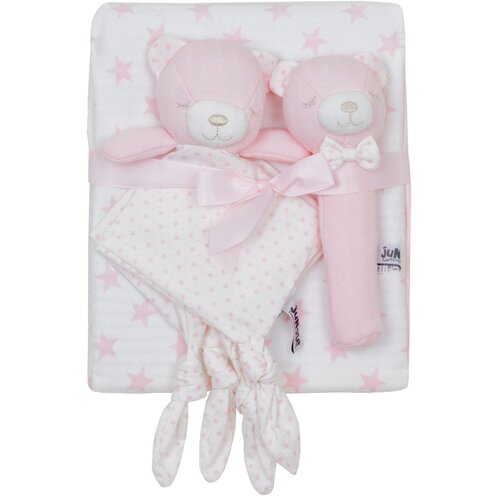 Jungle dekica celoletna medvedek set pink Slike