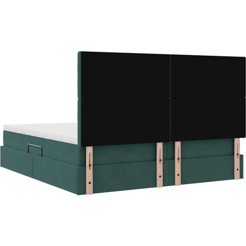  Krevet s od storage s madracem Tamnozelena 180 x 200 cm Bar&amp;scaron;un - Tamnozelena 180 x 200 cm Gumbi Slike
