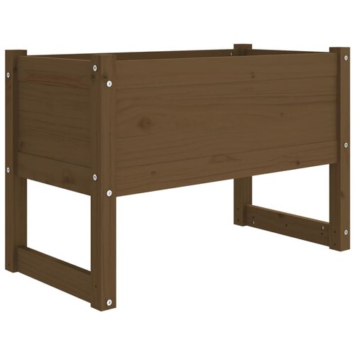 Maison Chic Visoka greda - Greda - Cvetlični Lonec medeno rjava 78x40x52 cm trdna borovina, (21789616) Cene