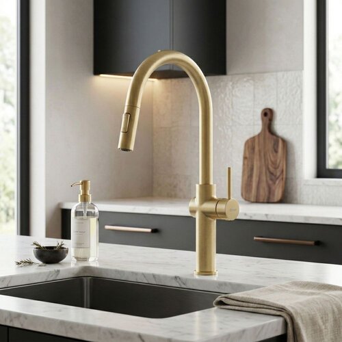 REA Bath Kuhinjski me&amp;scaron;alnik Fresh High Gold Brush Slike