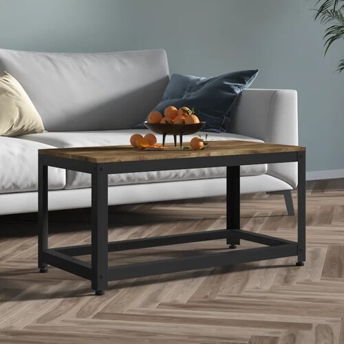 The Living Store Klubska mizica temno rjava in črna 90x45x45 cm MDF in železo - Klubska Mizica, (21575023) Cene