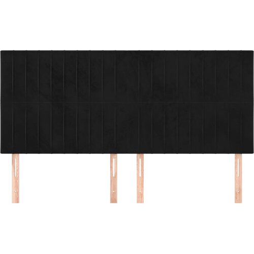  Uzglavlje crno 200x5x118/128 cm bar&amp;scaron;unasto Slike