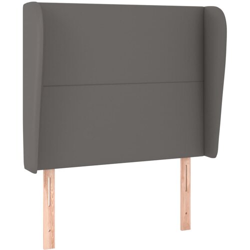  Uzglavlje s u&amp;scaron;ima sivo 103x23x118/128 cm od umjetne kože Slike
