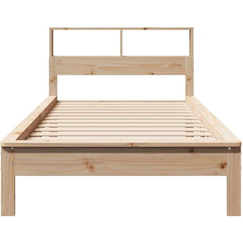 VidaXL Krevet s regalom za knjige bez madraca 75x190 cm borovina Slike