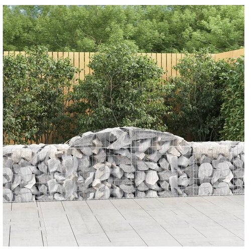 vidaXL Obokana gabionska kosara 9 kosa 300x50x60/80cm pocink Cene