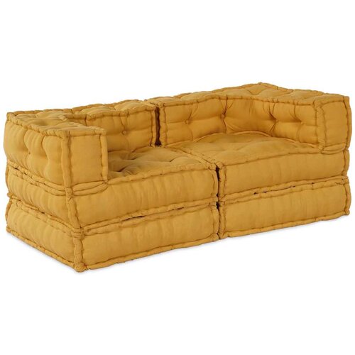  Modularna sofa 2 pcs Žuta 140 x 70 x 56 cm Tkanina Slike