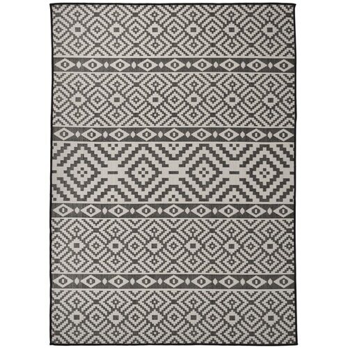 VidaXL Vanjski tepih ravnog tkanja 200 x 280 cm crne pruge Slike