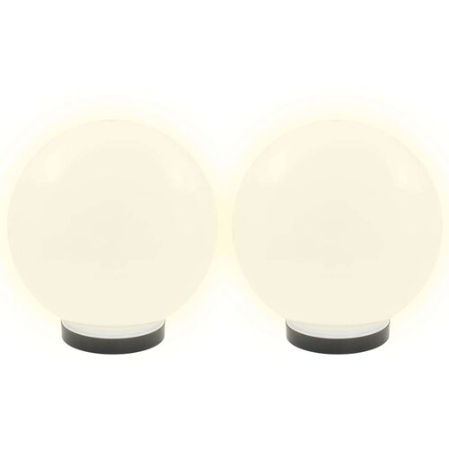 VidaXL LED okrogle svetilke 2 kosa krogla 25 cm PMMA Slike