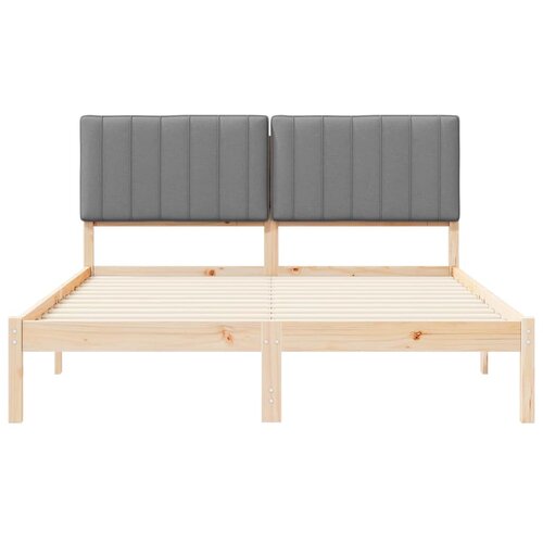  Krevetni okvir s tapiciranim uzglavljem Svijetlo siva Svjetlosiva 205.5 x 155.5 x 84.5 cm Slike