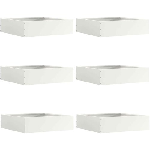  Ograda oko Travnjaka 6 pcs Bijelo 50 x 50 x 13 cm Čelik Cene