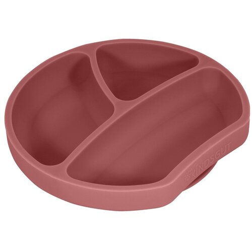 Kindsgut Ciglasti silikonski dječji tanjur 19x20,5 cm Dusky Pink &amp;ndash; Slike