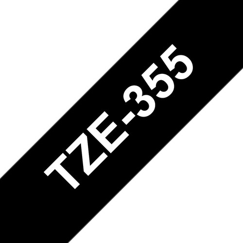 Brother Tze-355 združljiv laminirani trak - 24 mm x 8 metrov bel/črn, (21405022) Cene