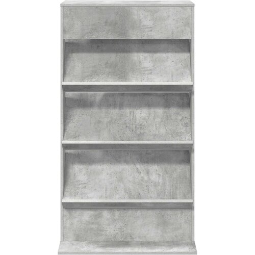  Polica za časopise s policom Betonski sivi 70 x 41 x 126 cm Slike