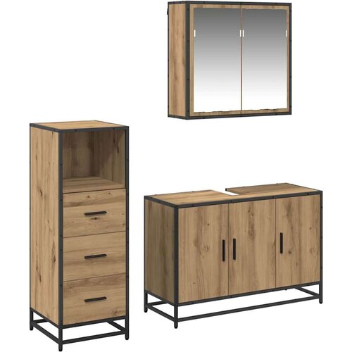 vidaXL set namještaja za kupaonicu 3 pcs hrast artisan 90 x 33 x 60 cm Cene