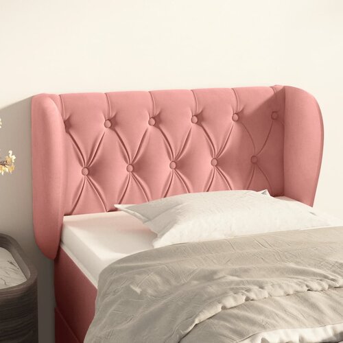 vidaXL Uzglavlje s ušima ružičasto 83x23x78/88 cm baršunasti Cijene