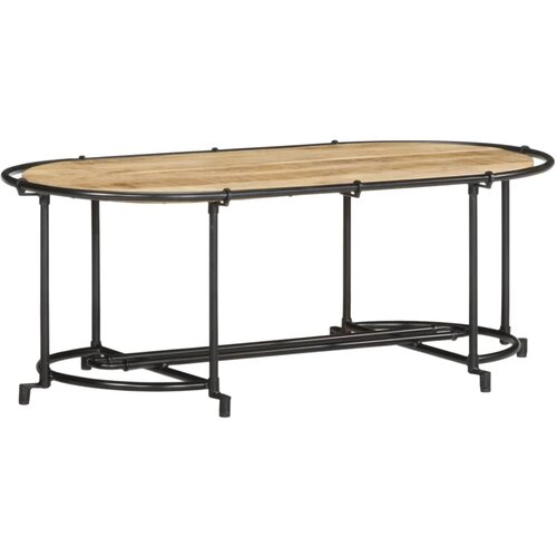 Furnova Kava miza 110x55x40 cm masivni les grobo mango, (21915799) Slike