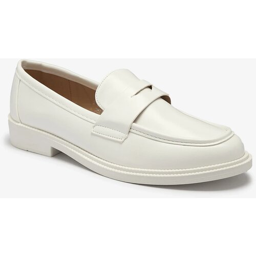 Resti White women's moccasins made of eco leather Zibom- Footwear Cene
