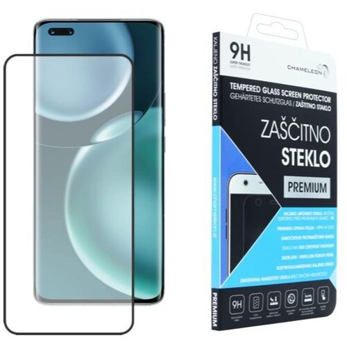 Chameleon Za&amp;scaron;čitno steklo Premium (0,33) za Honor Magic4 Pro 5 - case friendly - črno Slike