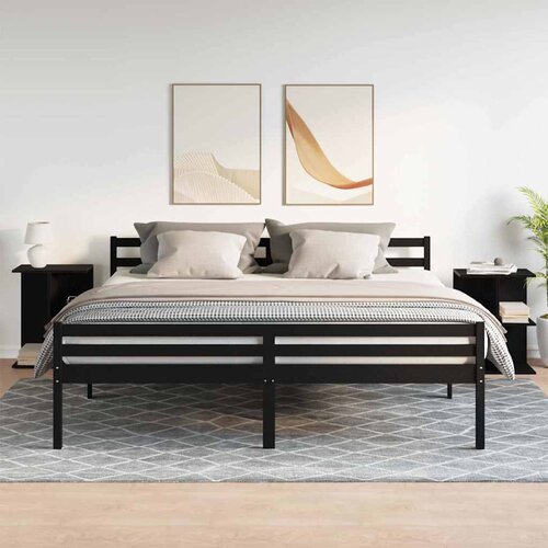  Noćni ormarići 2 kom crni hrast 46,5x29x61cm konstruiranog drva Slike