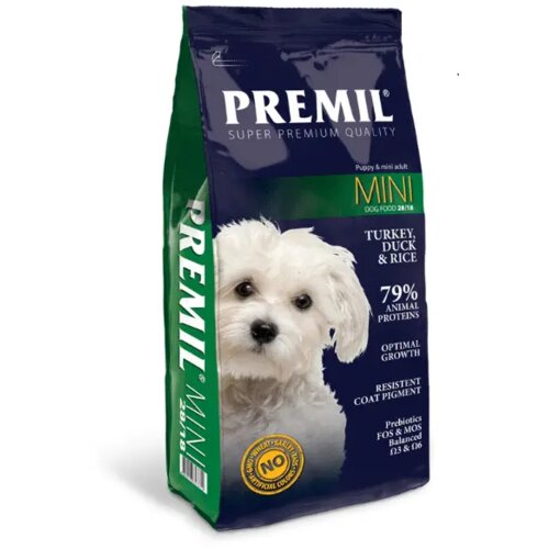 Premil Suva hrana za pse Mini sa ukusom ćuretine, pačetine i tune, 900g Slike