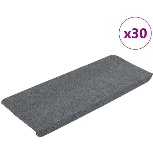 vidaXL Samoljepljivi otirači za stepenice 30 kom sivi 65x24,5x3,5 cm Cijene