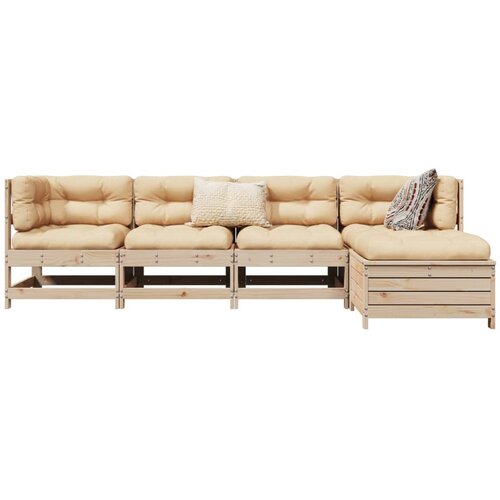 VidaXL 5-dijelni set vrtnih sofa od masivne borovine Slike