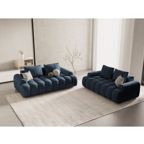 Cosmopolitan Design Temno modra sedežna garnitura 200 cm Linz &amp;ndash; Slike