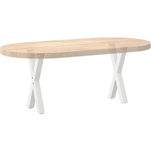  Noge za klubsko mizico v obliki črke X, 2 kosa, bele, 28 x (42-43) cm, jeklo Slike