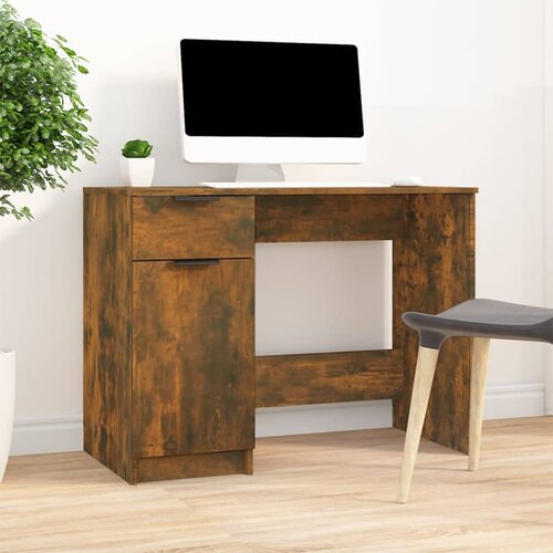 vidaXL Radni stol boja dimljenog hrasta 100x50x75 cm konstruirano drvo Cijene